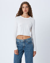 Long Sleeve Crop Baby Tee | Natural White