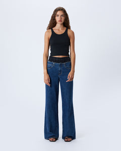 Re-Work Eva Double Waistband | Forbidden Valley | High Rise Wide Leg Jean