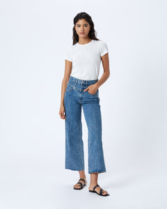 Grace Crop Double Yoke | Satisfaction | High Rise Wide Leg Jean
