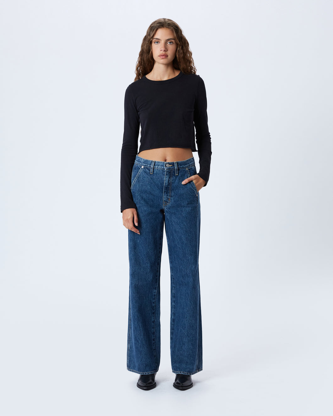 Grace Double Seam | Forbidden Love | High Rise | Wide Jean