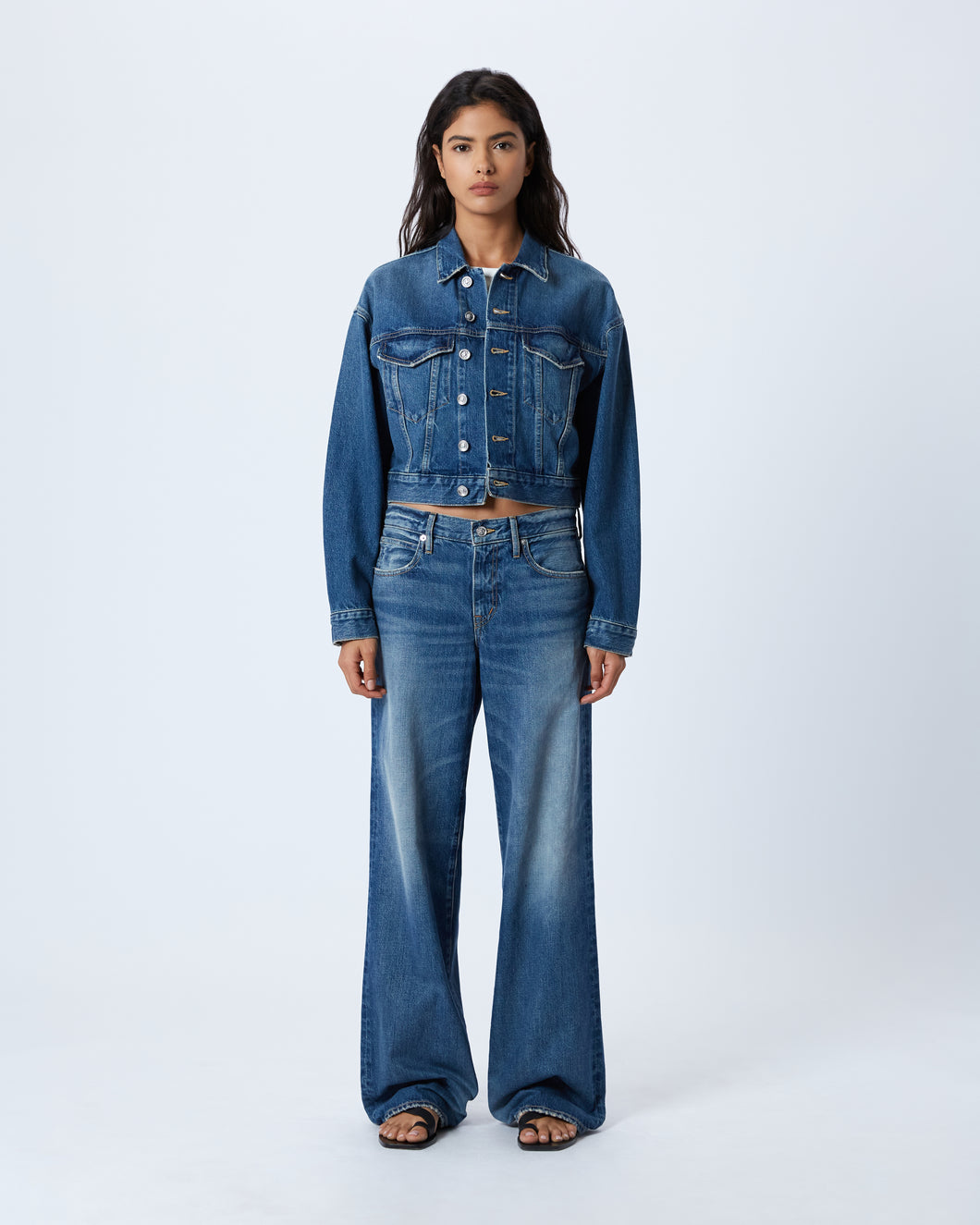 Crop Trucker | Rushing River | Jacket