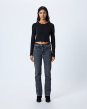 Tyler | Black Coal | Mid Rise Straight Jean