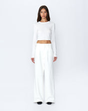 Taylor | White | High Rise | Wide Leg Jean