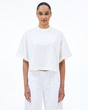 Crop Square Tee | Natural White