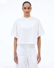 Crop Square Tee | Natural White