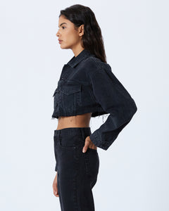 Cut Off Cropped Trucker | Shadow Ridge Jacket