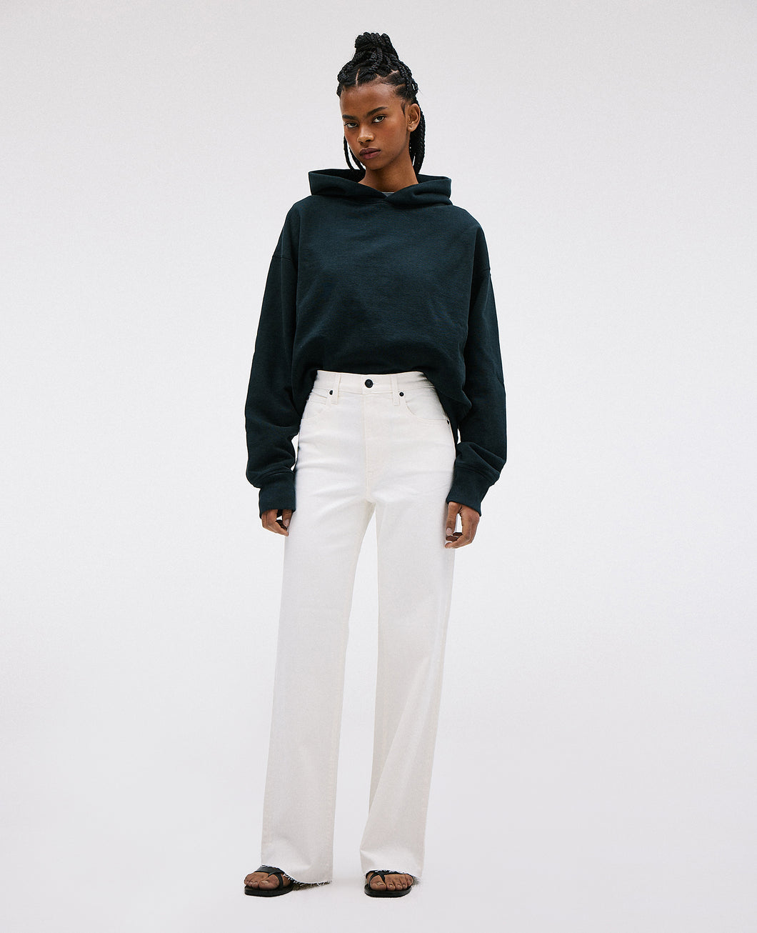 Grace | White | High Rise | Wide Jean