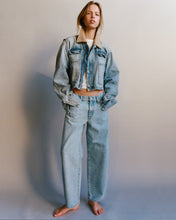Jamie Crop | Powder Blue | Mid Rise | Curve Jean