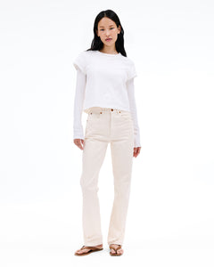 London | Ecru | High Rise | Straight Jean