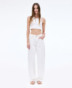 Paloma Seam Pant | Natural White | Mid Rise | Curve Jean