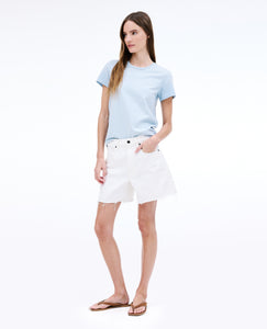 Sienna | White | Cotton Denim Short