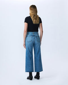 Grace Crop | Lightning Strikes | High Rise | Wide Leg Jean