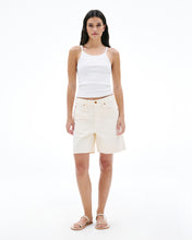 Square Short | Ecru | Rigid Denim Short