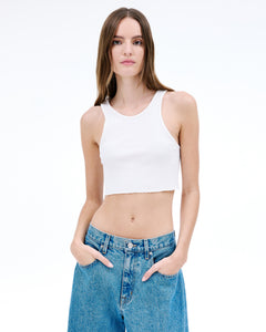Ultra Crop Tank | Natural White