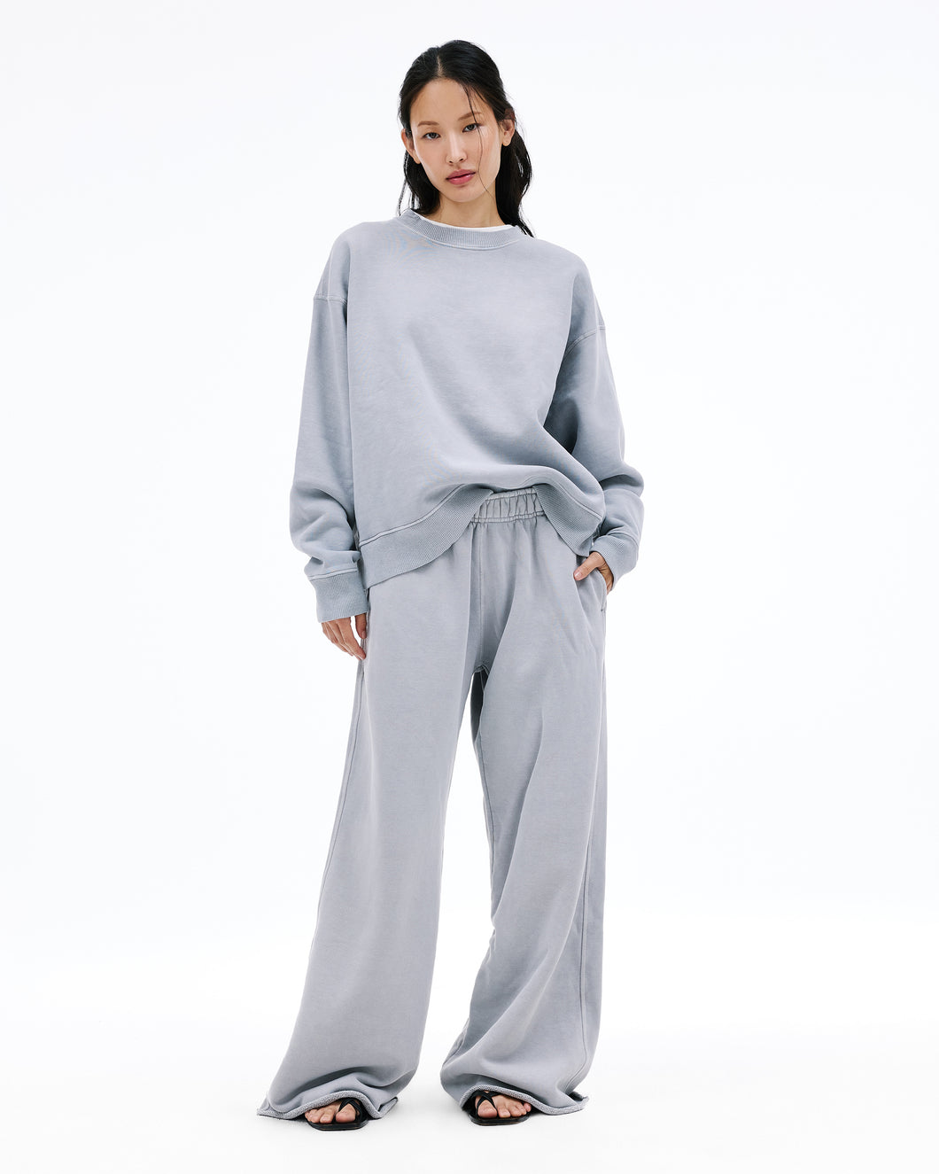 Wide Sweat Pant | Pebble Grey |  Sweatpant