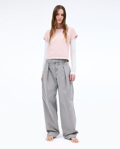 Wide Pleat Chino | Washed Sage |  Pant