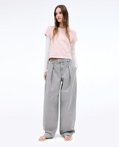 Wide Pleat Chino | Washed Sage |  Pant