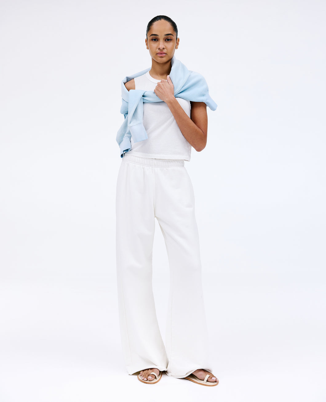 Wide Sweat Pant | Natural White |  Sweatpant