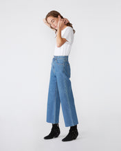 Grace Crop | Forever Blue | High Rise | Wide Leg Jean