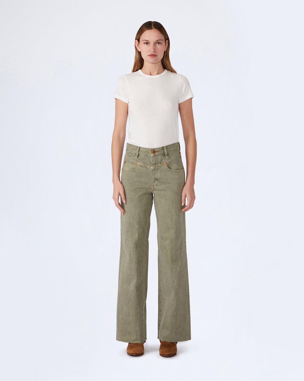 Grace Double Yoke | 29 Palms | High Rise Wide Leg Jean