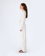 Koko | White | Mid Rise Wide Leg Jean